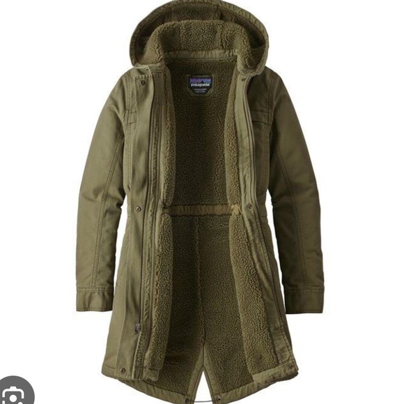 Patagonia Olive Green Hooded Jacket small - Picture 2 of 12